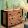 Commode en chêne huilé 3 tiroirs FERSCOTT 2
