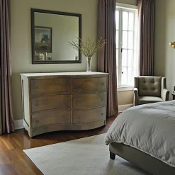 Commode exotique vague hévéa 6 tiroirs 110cm TRADITION