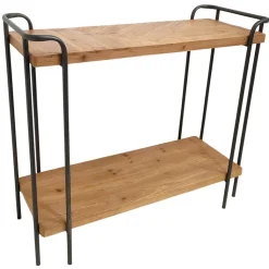Console 2 niveau en bois clair ATELIER