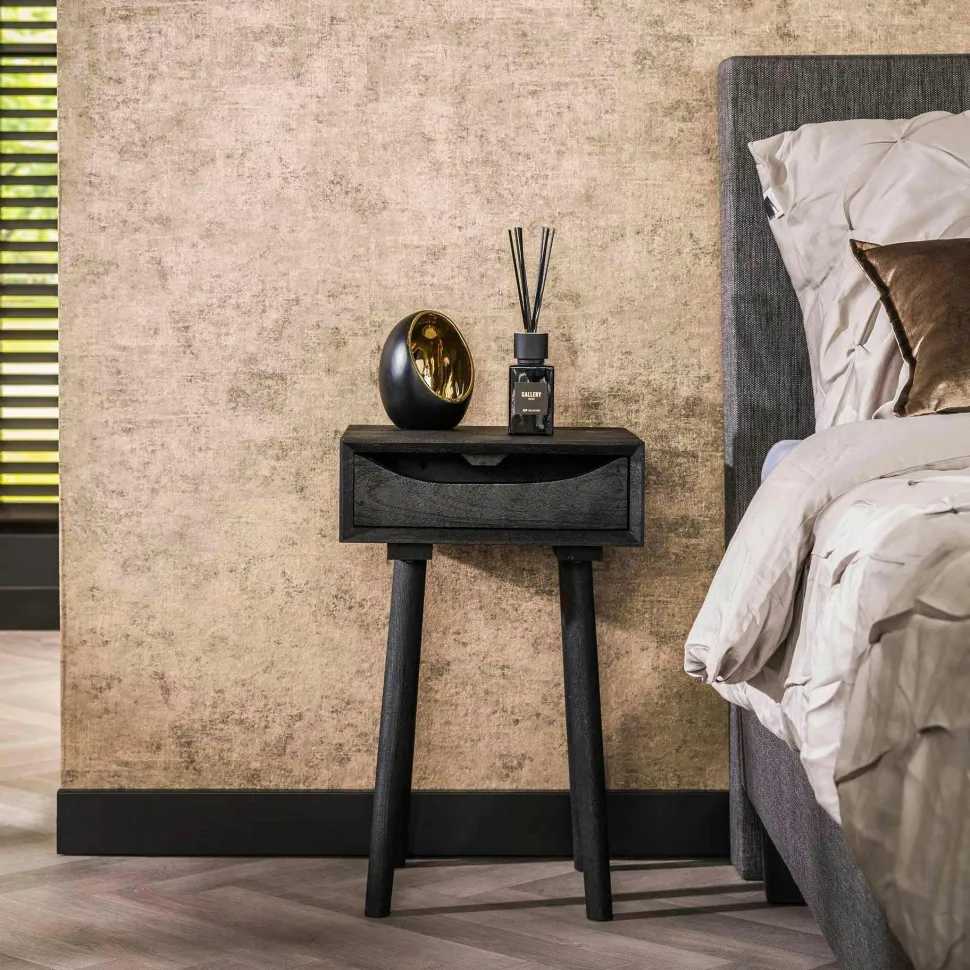 Console 4 tiroirs en bois noir 80 cm ALCUDIA