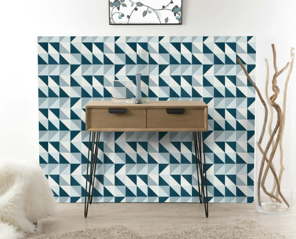 Console bois pieds épingle style rétro
