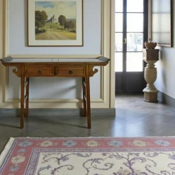 Console chinoise 2 tiroirs hévéa 125x38x89cm MAORI
