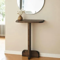 Console d'entrée design en bois grisé SITIA