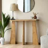 Console d'entrée en bois clair - 3 pieds SITIA