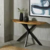 Console d'entrée en marqueterie de chêne finition bois naturel ARLINGTON 2