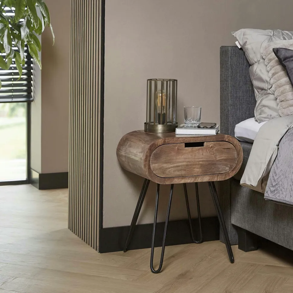 Console en bois forme oblongue NIAGARA
