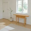 Console extensible en table à tiroirs hévéa 140cm HELENA