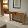 Console Hévéa 2 tiroirs 115x30x75cm OLGA
