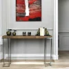 Console moderne chêne acier RIVERSIDE