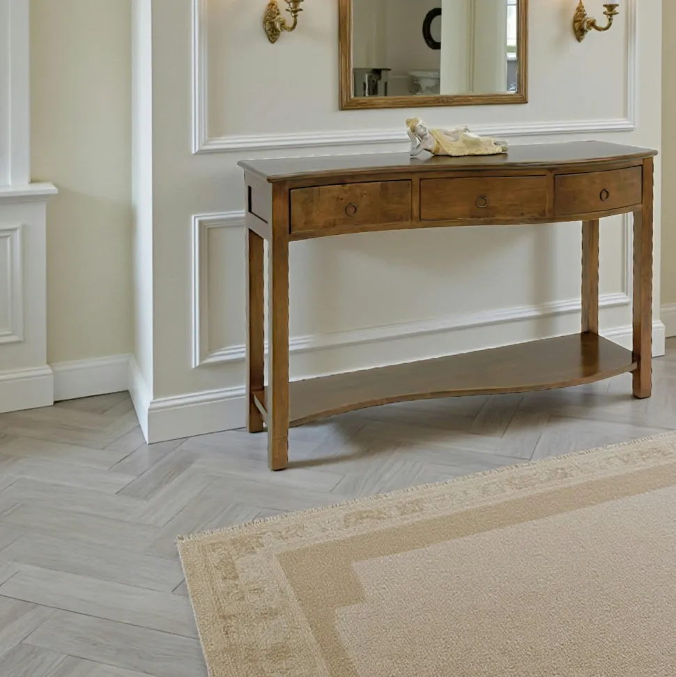 Console vague hévéa 120cm TRADITION