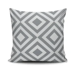 Coussin bleu motif graphique IZMIR