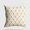 Coussin crème – motifs losanges marrons IZMIR