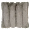 Coussin en fausse fourrure beige taupe BRUGES