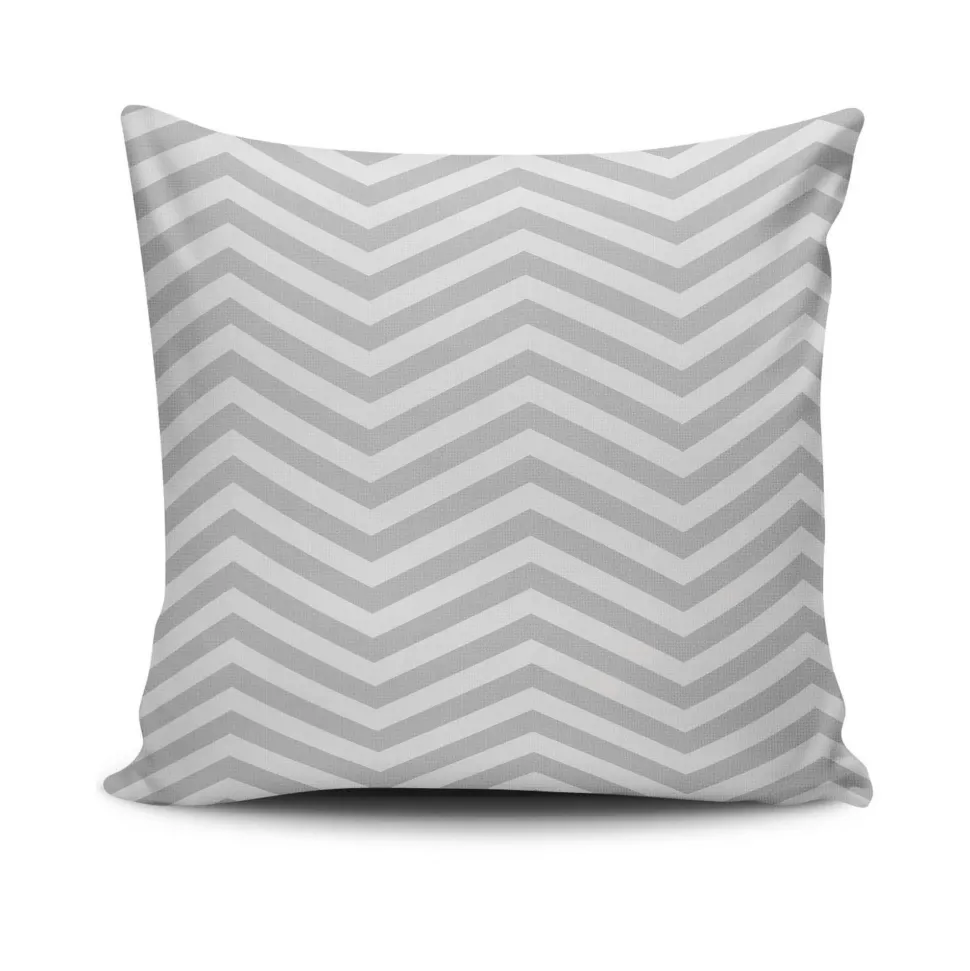Coussin gris motif graphique IZMIR