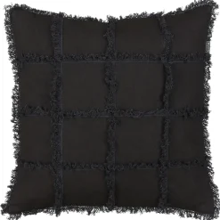 Coussin noir avec damier