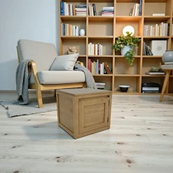 Cube de rangement Hévéa 1 porte 45x42x42cm OLGA