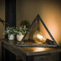 Cube lumineux industriel finition argent vieilli RALF