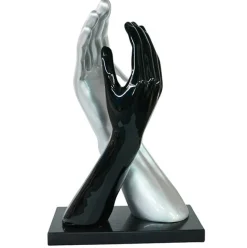 Décoration à poser mains noire et argent