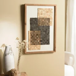 Décoration murale dégradé de mosaïque sur tissu 62 x 82 cm DENVER
