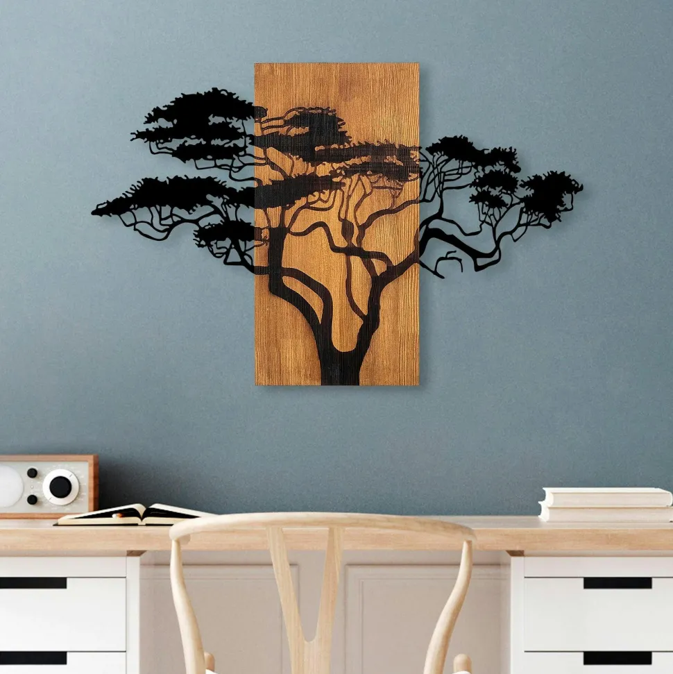 Décoration murale oiseaux en métal mordoré (lot de 5)