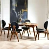 Ensemble salle à manger vintage - 4 chaises grises DILI