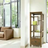 Etagère colonne destructurée hévéa 128cm MAORI