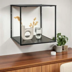 Etagère cube design en métal noir TALLINN