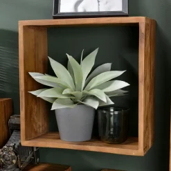 Etagère cube en bois recyclé de teck SWING