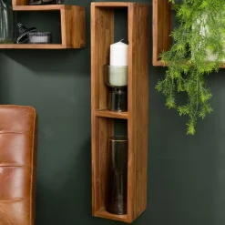 Etagère murale en L en bois recyclé de teck SWING