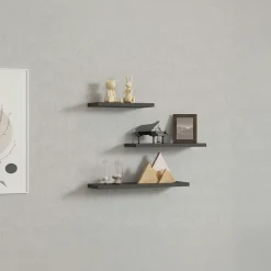Etagère murale moderne effet bois clair (lot de 3) MARFA