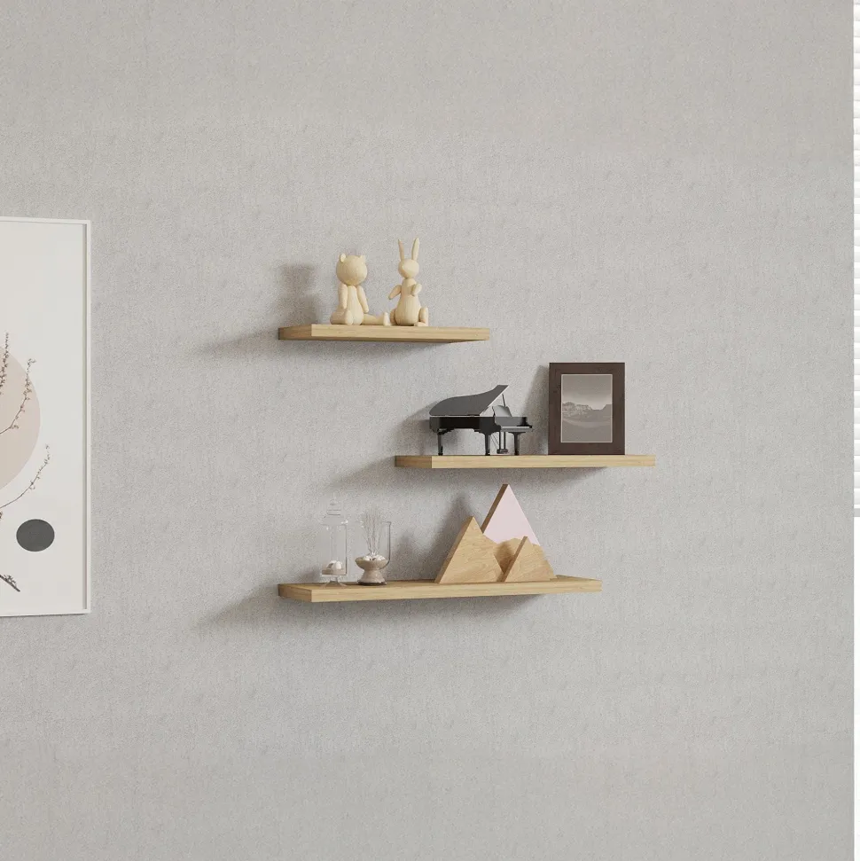 Etagère murale moderne gris foncé (lot de 3) MARFA