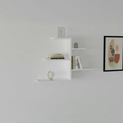 Etagère murale modulable blanche forme U (lot de 4) MARFA