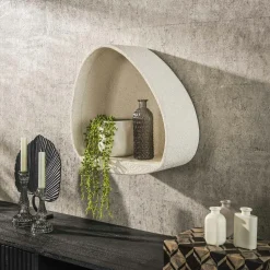 Etagère murale noire forme organique 45 cm TAJ