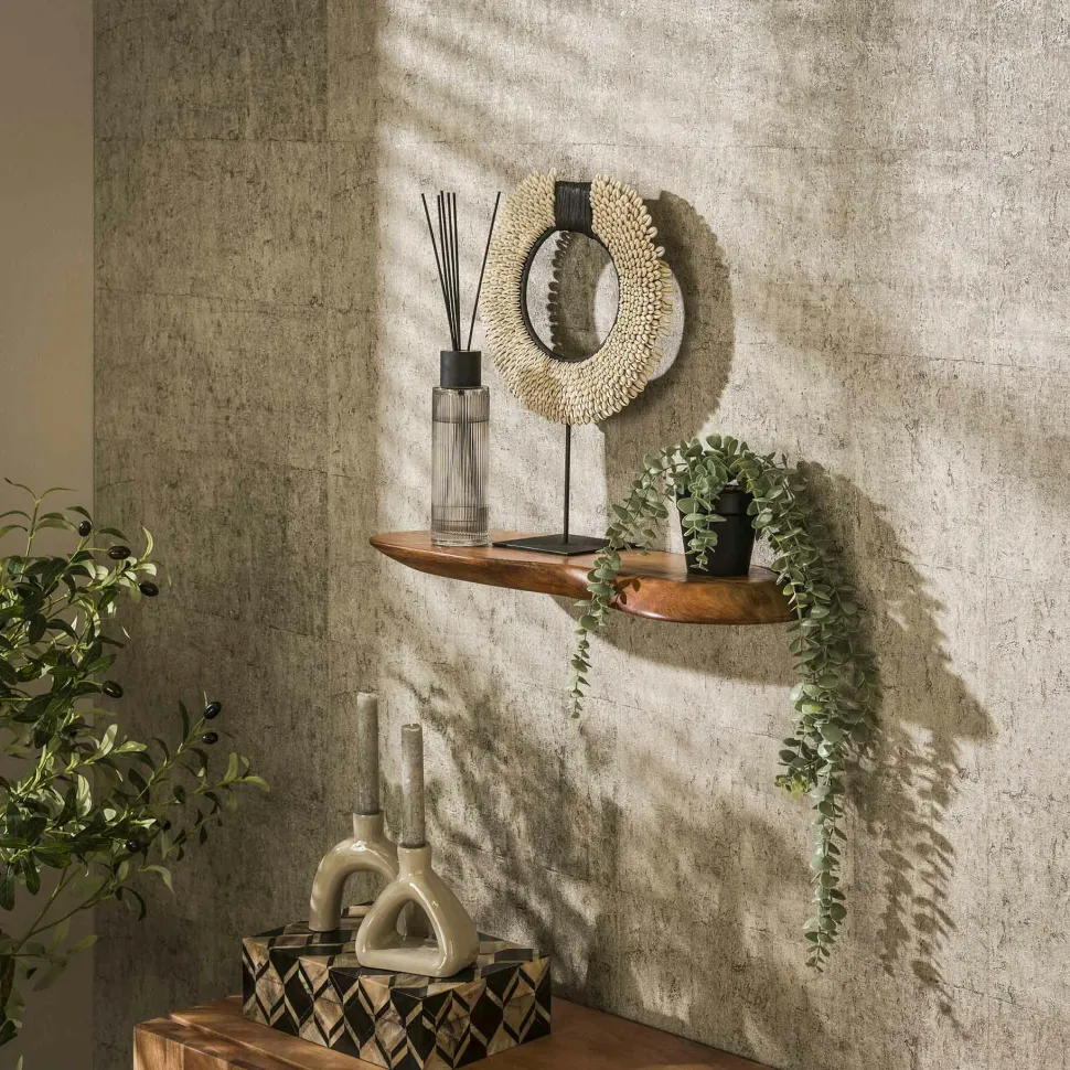 Etagère murale organique en bois d'acacia 120 cm MELBOURNE