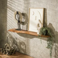 Etagère murale organique en bois d'acacia (lot de 3) MELBOURNE