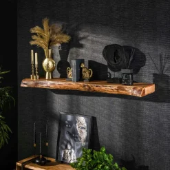 Etagère murale organique en bois d'acacia (lot de 3) MELBOURNE