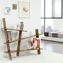 Etagère murale originale destructurée hévéa 95x80cm MAORI