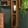 Etagère murale étroite en bois recyclé de teck SWING