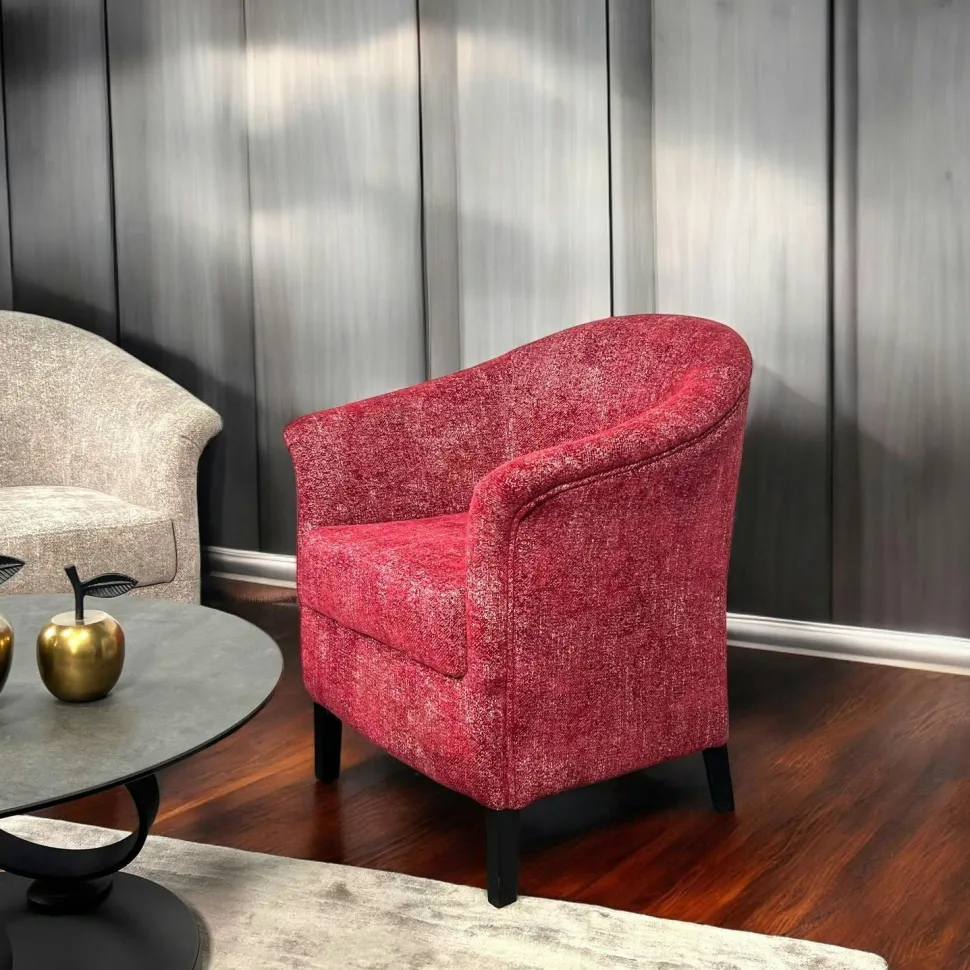 Fauteuil Cabriolet brun chiné MIRA