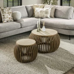 Fauteuil cabriolet design tissu bouclé terracotta IENA