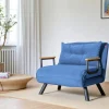 Fauteuil convertible bleu - coussin assorti MODI