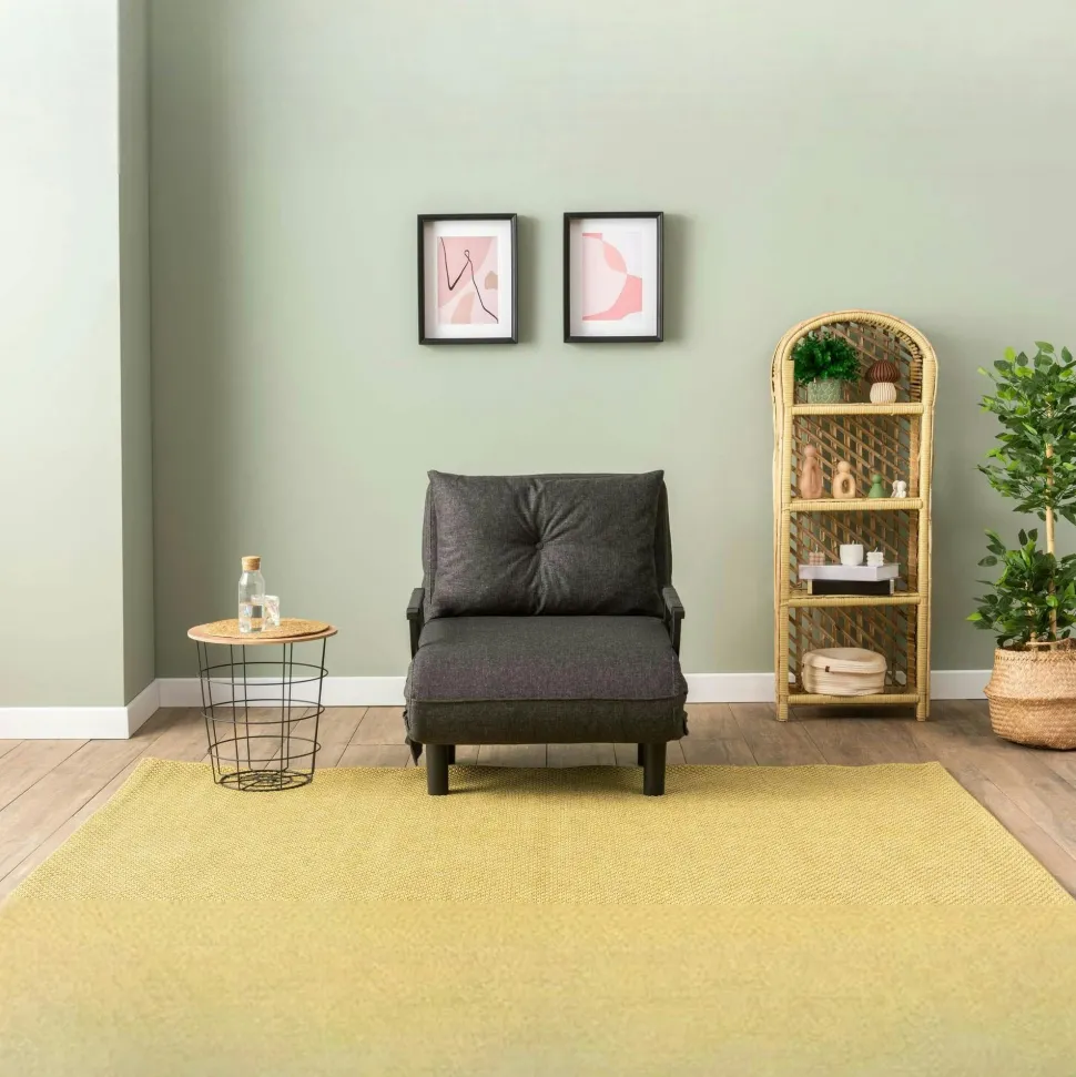 Fauteuil convertible écru inclinaison réglable 175 cm IBARRA