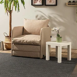Fauteuil convertible écru 1 place couchage 200 cm ORURO