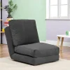Fauteuil convertible gris foncé - tissu MODI