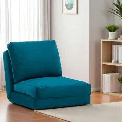 Fauteuil convertible gris foncé - tissu MODI