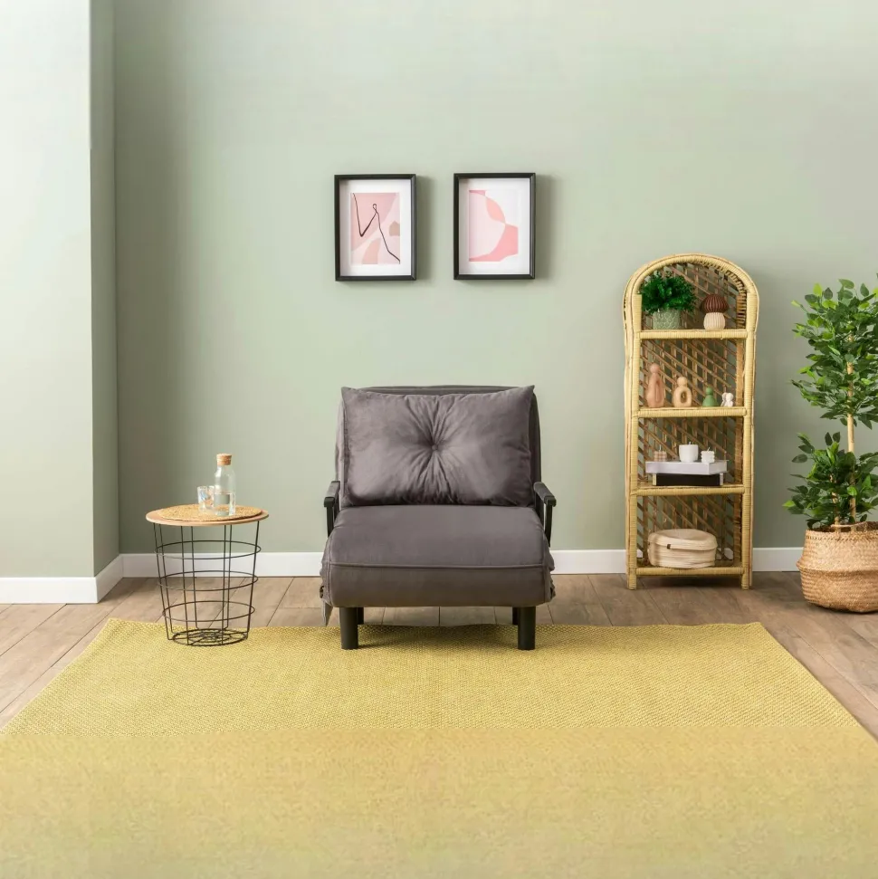 Fauteuil convertible gris inclinaison réglable 175 cm IBARRA