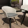 Fauteuil de jardin en résine tressée couleur grise coussin gris DETROIT