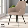Fauteuil de table en bouclette beige (lot de 2) SAVONE
