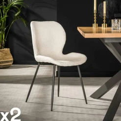 Fauteuil de table marron chocolat (lot de 2)