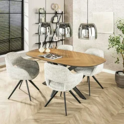 Fauteuil de table marron chocolat (lot de 2)